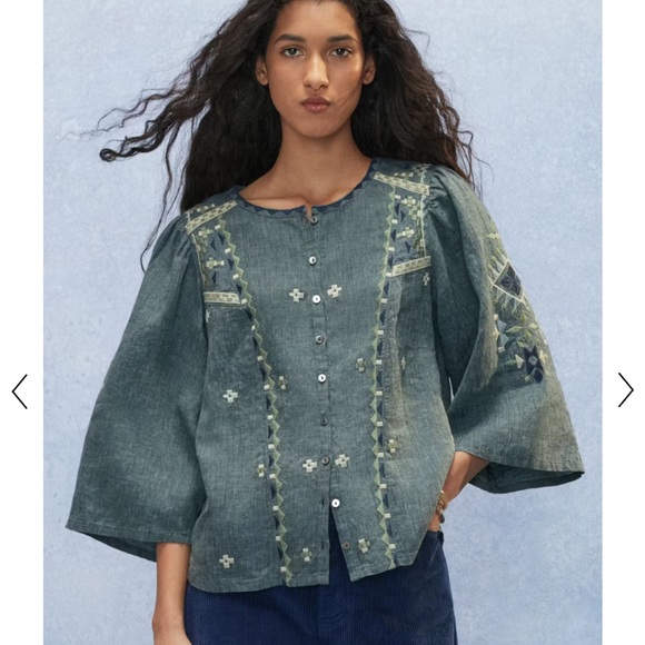 WRAP London Linen Blouse - Picture 3 of 15